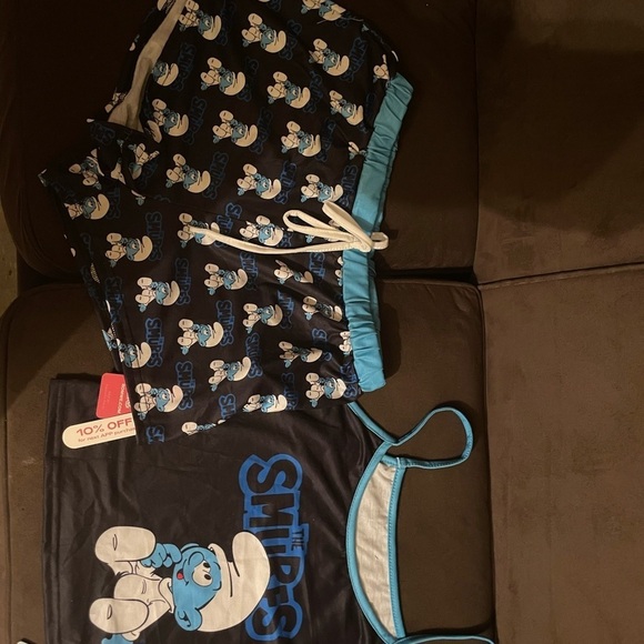 Smurfs Pajama Set - Blue and Black - Picture 3 of 8